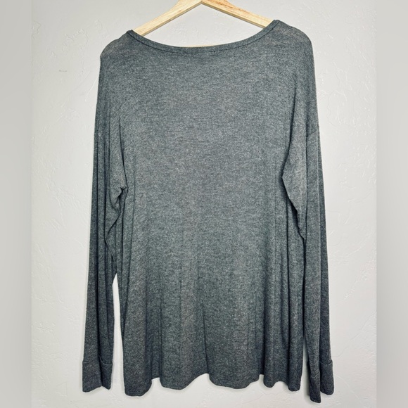 Beyond Yoga Dream Knit Long Sleeve Lightweight Modal Charcoal Gray SZ Large - Picture 3 of 11